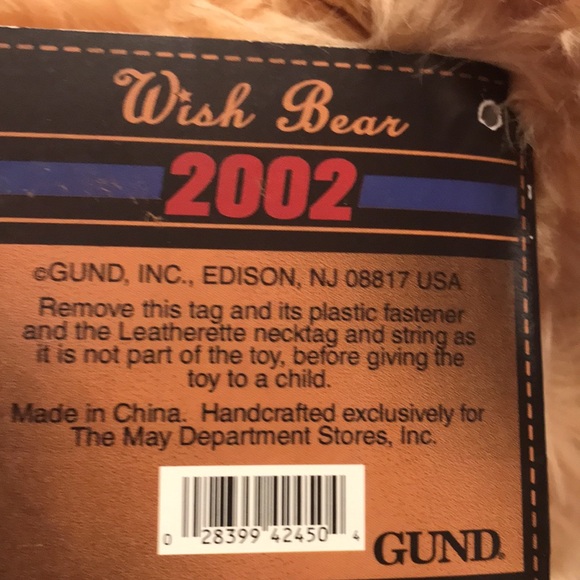 GUND Wish Bear. 100th Anniversary of the Teddy Bear. 2002 - Picture 6 of 7